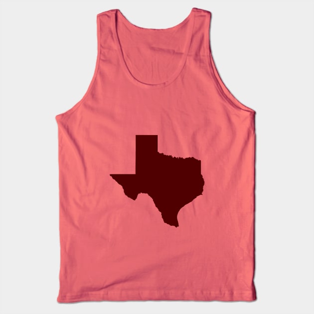 Maroon Texas Tank Top by AdventureFinder